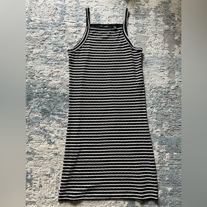 Vera Moda Ribbed Stripe Halter Mini Dress
